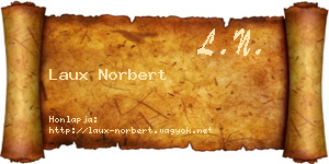 Laux Norbert névjegykártya