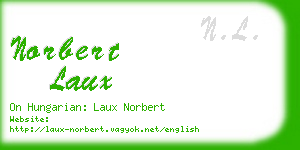 norbert laux business card